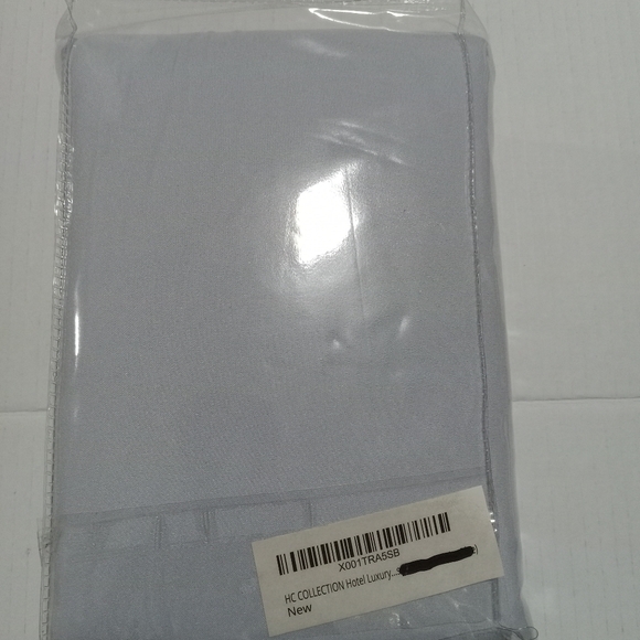 Queen Size Bed Skirt  color light blue  platinum 1800 collection - Picture 2 of 3